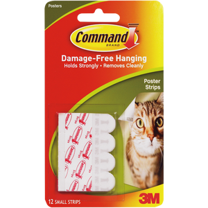 Command Poster Mounting Strip 0.45 kg Holding Capacity White Pack of 12