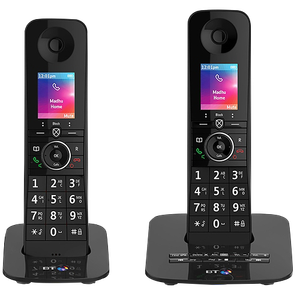 BT Premium Cordless Telephone 90631 Black Twin Handset