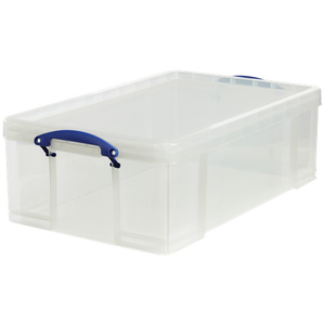 Really Useful Box Plastic Storage Box 50 L Transparent 44 x 71 x 23 cm