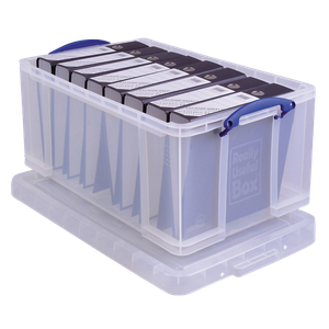 Really Useful Box Plastic Storage Box 64 L Transparent 44 x 71 x 31 cm