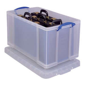 Really Useful Box Plastic Storage Box 84 L Transparent 44 x 71 x 38 cm