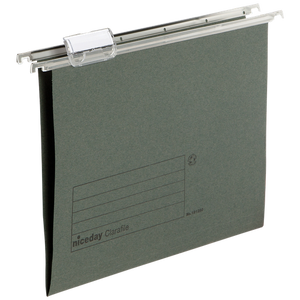 Viking Vertical Suspension File A4 V-Base 180 gsm Green Pack of 20