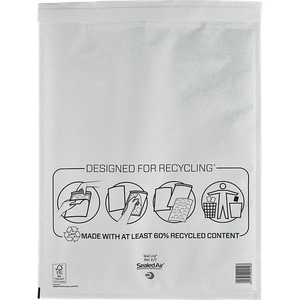 Mail Lite Mailing Bag K/7 White Plain 350 (W) x 470 (H) mm Peel and Seal Pack of 50