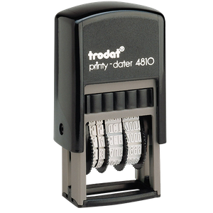 Trodat Printy 4810 Dater Self-Inking Date Stamp Black 4.1 x 2.5 x 7.3 cm