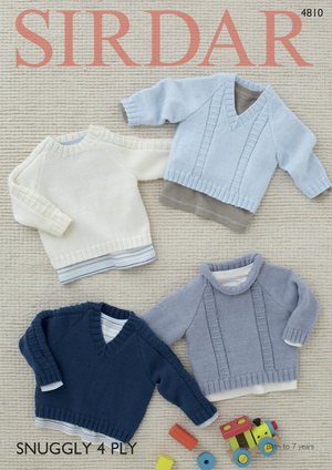 Sweaters in Sirdar Snuggly 4 Ply (4810)