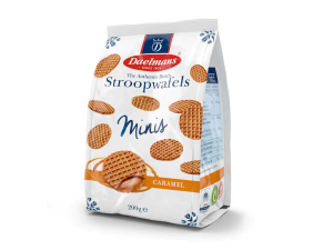Daelmans Mini Stroopwafels in Blokzak (doos van 12 blokzakken)