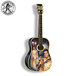 Gold And Glitter Guitar Sculpture