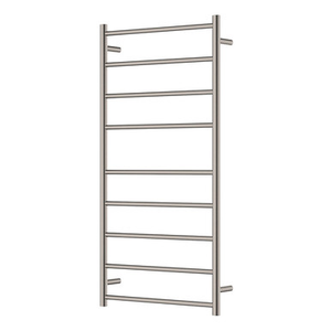 Isabella Heated Towel Rail Brushed Nickel 9 Bars 600 x 1200 x 122mm [285292]