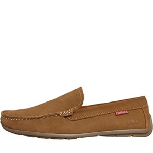Chatham Marine Mens Suede Driving Moccasins Tan Suede