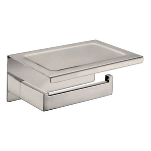 Edge II Toilet Roll Holder with Shelf Brushed Nickel finish [275308]