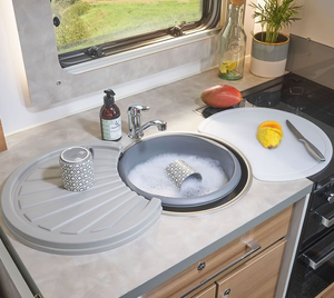 Bailey Round Bowl Kitchen Pack - Washing Up Bowl, Chopping Board & Draining Board