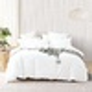 Stone Washed Quilt Cover Set White
