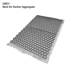 Gravel Pathway Gravel Grid | Attached Membrane | White or Grey | 1200 x 800mm x 20mm (0.96m2) | CORE PATH PRO - Grey