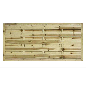 6FT x 3FT Horizontal Hit & Miss Panel - Pressure Treated Green/Natural