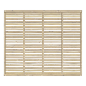 6FT x 5FT Horizontal Single Slatted Fence Panel - Pressure Treated Green