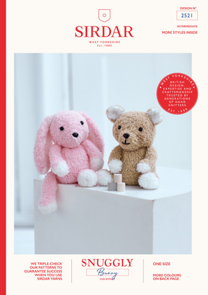 Teddy Bear and Bunny Toy in Sirdar Snuggly Bunny (2521)