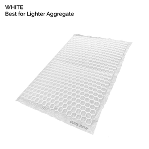 Gravel Pathway Gravel Grid | Attached Membrane | White or Grey | 1200 x 800mm x 20mm (0.96m2) | CORE PATH PRO - White