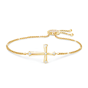 5-Diamond Golden Blessing Of Faith Bracelet