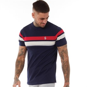 LUKE 1977 Mens Rio De Brazillia T-Shirt Navy/Marina Red/Stone