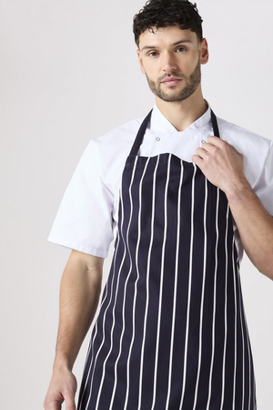 Premier Stripe Butcher's Apron, Navy/White