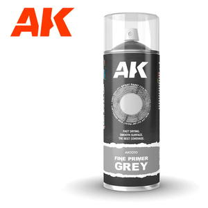 AK Interactive 1010 Grey Fine Primer Spray 400ml