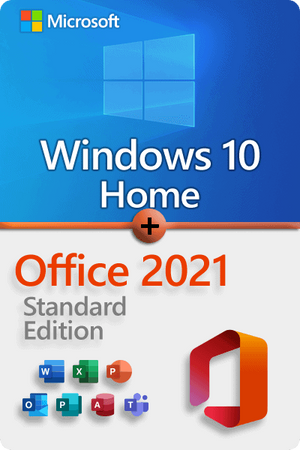 Microsoft Windows 10 Home + Microsoft Office 2021 Standard