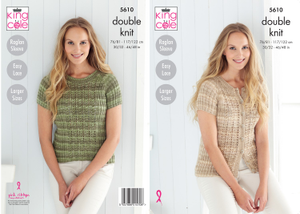 Sweater and Cardigan in King Cole Island Beaches DK (5610)