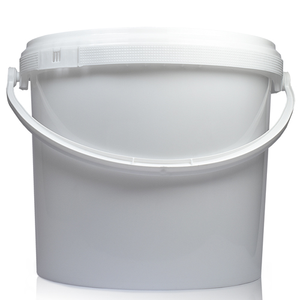 5L White Plastic Bucket With Handle & T/E Lid