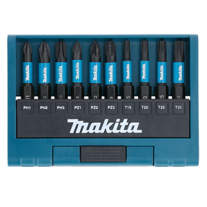Makita E-12011 Pozi 50mm 10 Piece Black Screwdriver Bit Set