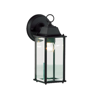 Forum ZN-20955-BLK Ceres Wall Light Bevelled Glass Outdoor Lantern