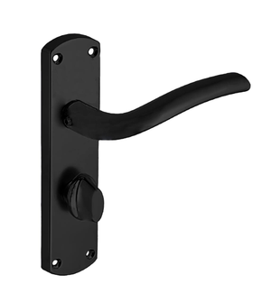 Goodrich Lever Bathroom Thumb Lock Door Handle - Matte Black - Pair - Designer Levers