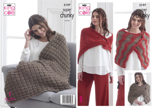 Blankets, Wraps and Shawl in King Cole Big Value Super Chunky Stormy (5197)