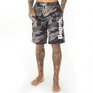 Bench Mens Bermuda Swim Shorts Black Camo