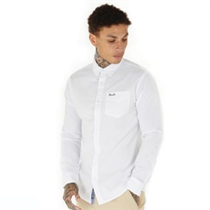 Bench Mens Oxford Long Sleeve Shirt White