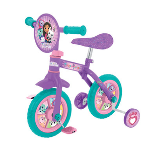 MV Sports Gabby's Dollhouse 2in1 10 Inch Training Bike