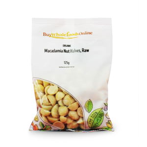 Organic Macadamia Nut Halves, Raw 125g
