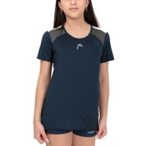 HEAD Club 22 Tech Maglietta Bambina - Dark Blue