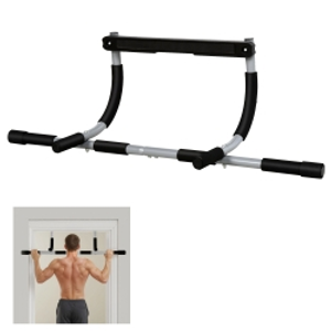 HOMCOM Doorway Pull up Bar, Door Frame Chin up Push up Bar for Home Gym Upper Body Workout, No Drilling or Screws, Grey