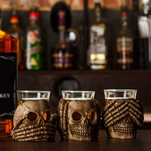 Drink No Evil Shot Glasses by Bar Bespoke