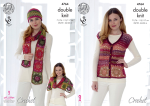 Waistcoat and Accessories in King Cole Riot DK (4764)