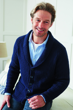 Vintage Mens Cardigan With Collar Knitting Pattern