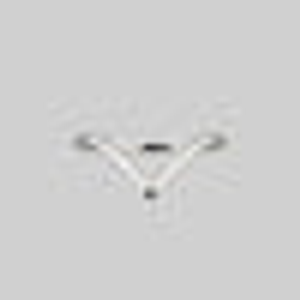 BIASED. Simple Chevron Silver Ring - Silver / Large