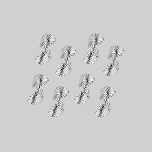 ELVIN. Silver Leaf Hair Twists - Silver