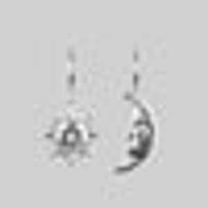 DAY TO NIGHT. Sun & Moon Hoop Earrings - Silver - Silver
