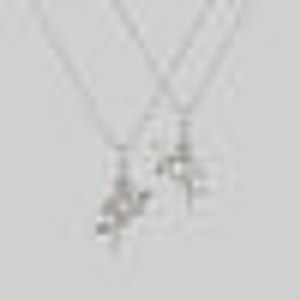 Cupid & Psyche Lovers Layering Necklace - Silver - Silver / Single Cherub with Arrow