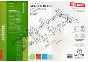 Series 3 88inch Chassis Galvanised RHD