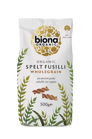 Organic Spelt Pasta Wholegrain - Fusilli (Biona) 500g