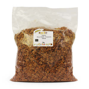 Organic Wheat Flakes Toasted Malted 1kg