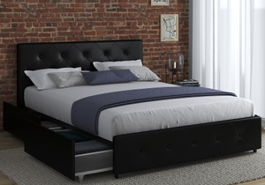 Dorel Dakota Faux Leather Storage Bed