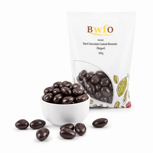 Organic Dark Chocolate Coated Almonds (Vegan) 500g